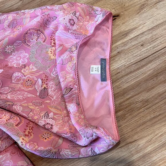 Delicate Pink Floral Skirt (Pleated Hem, Beautiful Movement, Girly, Romantic) - Picture 8 of 8